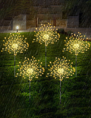 Solarlampen «Feuerwerk», 5er-Set
