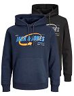 JACK&JONES Sweatshirts Homme, pack de 2, noir/marine