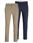 JACK&JONES Pantalons, pack de 2, beige/bleu, L32