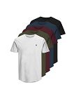 JACK&JONES T-shirts, pack de 5, multicolore