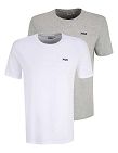 FILA T-shirts «Brod», pack de 2, blanc/gris