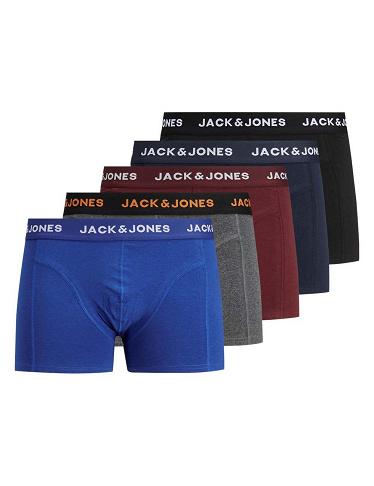 JACK&JONES Boxers mit Logo, 5er-Pack, mehrfarbig