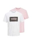 JACK&JONES T-Shirts «Bush», 2er-Pack, weiss/rosa