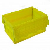 Faltbox mit Deckel 600x400x320 mm in gelb