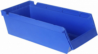 Lagerbehälter für Kleinteilelager in blau