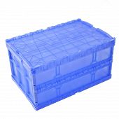 Faltbox mit Deckel 600x400x320 mm in blau