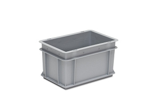 geschlossener Eurobehälter mit 2 Griffen 300x200x170 mm