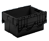 These nestable containers are ideal for saving space when empty.