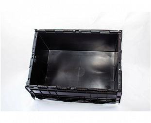 These nestable containers are ideal for saving space when empty.