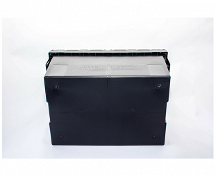 These nestable containers are ideal for saving space when empty.