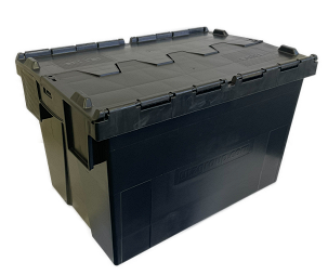These nestable containers are ideal for saving space when empty.