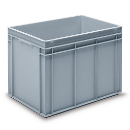 Pojemnik RAKO 600 x 400 x 425 mm pełne ściany 2 uchwyty muszlowe PP UIC