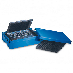 Reusable service box with lid, stackable 398x306x120 mm