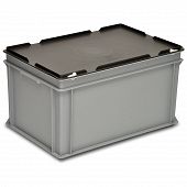 Stacking container RAKO with hinged lid 600x400x338 mm
