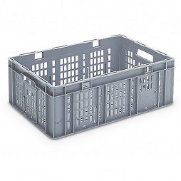 Plastic crate SGL, SGL slotted base with ribbing