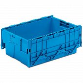 Nestable container with hinged lid (ALC) 600x400x263 mm