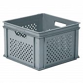 Stacking container RAKO, perforated base with ribbing