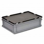 Stacking container RAKO with hinged lid 600x400x184 mm