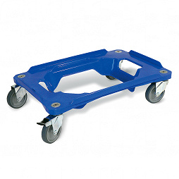 Transport dolly with 4 steering casters with rubber tyre