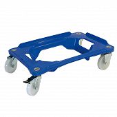 Transport dolly with4 steering casters INOX