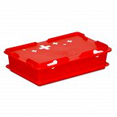 Stacking container RAKO with hinged lid 300x200x80 mm