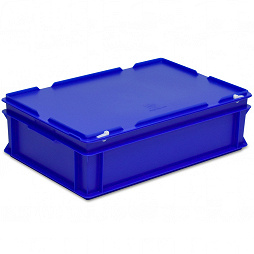 Stacking container RAKO with hinged lid 600x400x184 mm