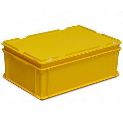 Stacking container RAKO with hinged lid 600x400x235 mm