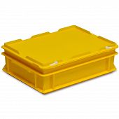 Stacking container RAKO with hinged lid 400x300x132 mm