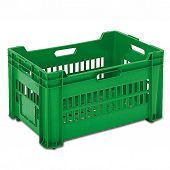 Produce crate, grated base