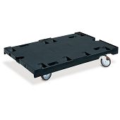 Transport dolly with 2 fixed and 2 steering casters (polyamid)