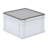 Couvercle à charnières solidaires avec fermetures à ressort