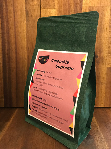 Colombia Supremo, Geröstete Kaffeebohnen, Rio Magdalena
