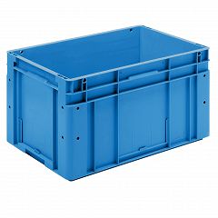 geschlossener Systembehälter blau mit 4 Griffen 600x400x320 mm