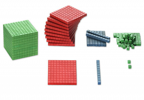 Montessori farbiger Mathematischer Würfel - Dienes-Material