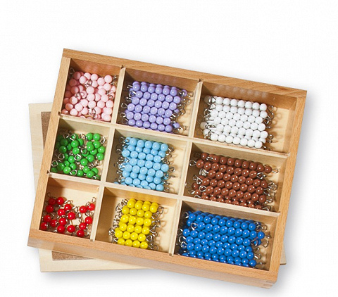 Montessori farbitges Perlenmaterial zunm großen Multipliokationsbrett