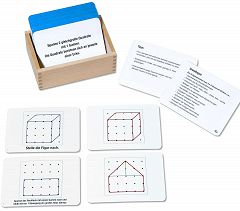 Montessori-Material Arbeitskartei mit Aufgaben zum Geometriebrett