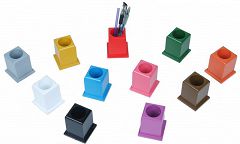 Montessori-Material Stifthaler in verschiedenen Farben