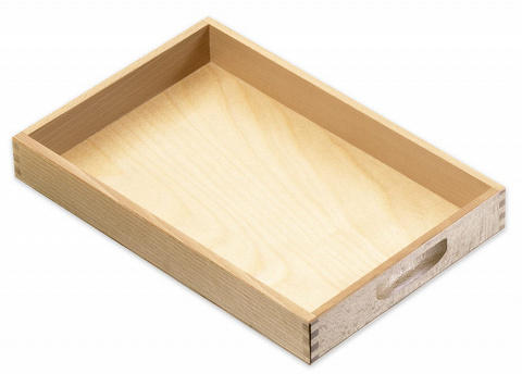 Montessori Tablett aus Holz zur Materialaufbewahrung