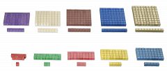 Montessori-Material farbige Rechenstäbchen zum Üben der Grundrechenarten
