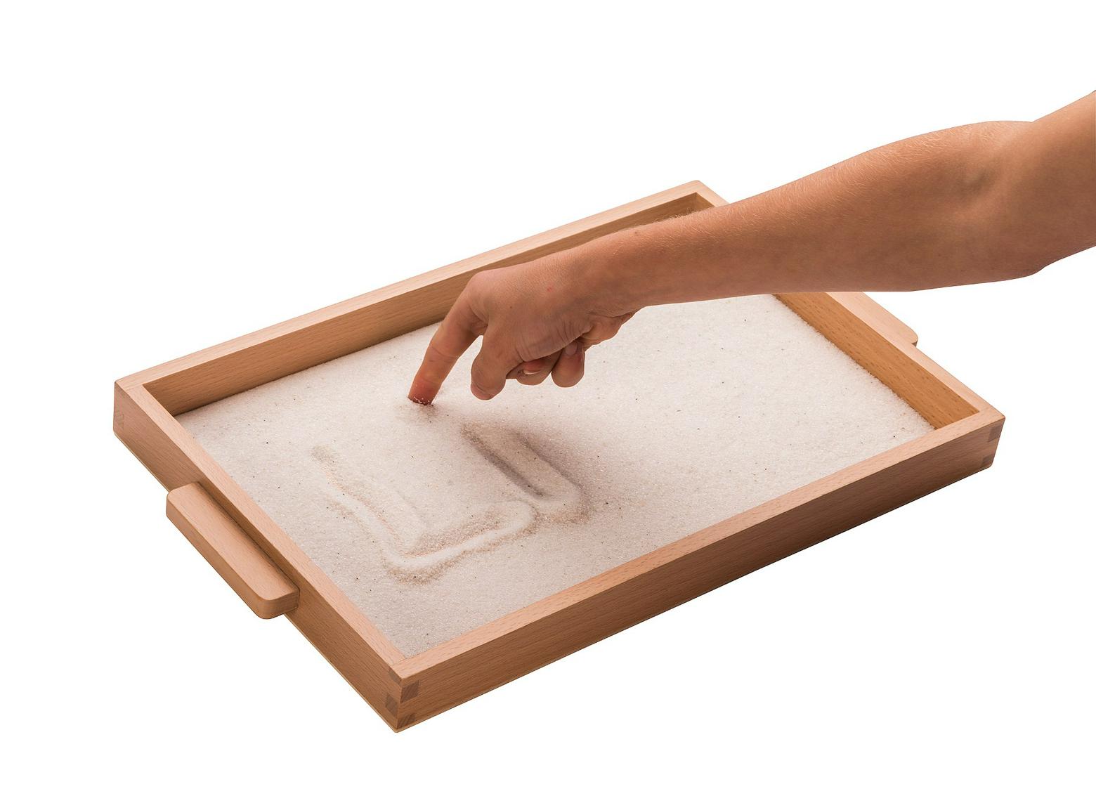 Sandmalen und Sandzeichnen im Sandtablett | Montessori-Shop.de