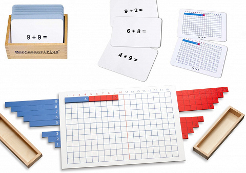 Montessori-Material Streifenbretter zur Addition und Subtraktion inkl. Arbeitskartei