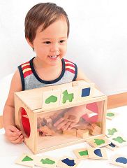 Montessori-Material Tastkasten, Fühlbox für Kleinkinder