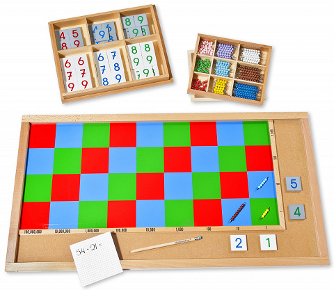 Multiplikationsbrett Holzbrett Montessori-Material für Frühe Ausbildung 