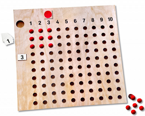 Montessori-Material großes Multiplikationsfeld zum Malnehmen lernen