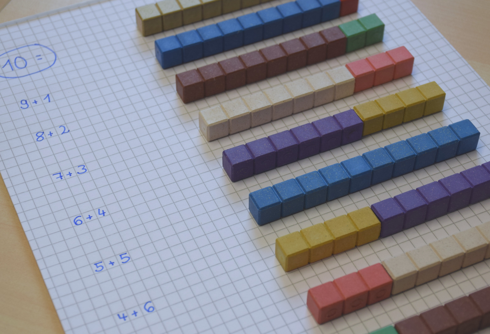 Rechenstäbchen Montessori-Material, farbig | Montessori-Shop.de