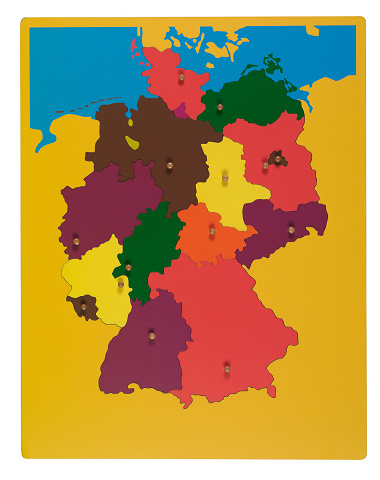 Deutschlandkarte Montessori-Material zu Bundesländern