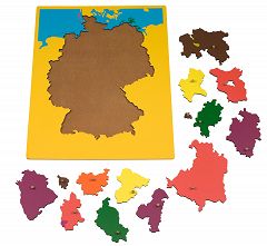 Montessori-Material Deutschlandpuzzle mit Bundesländern