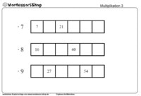 Übungsblatt Montessori Multiplikation