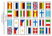 Flaggen Domino Vorlage kostenlos download