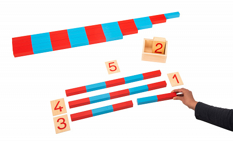 Zahlenzerteilung üben mit Montessori-Material
